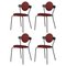 Upholstered Planet Chair by Jean-Baptiste Souletie, Set of 4 1