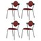 Upholstered Planet Chair by Jean-Baptiste Souletie, Set of 4, Image 1