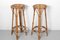 Vintage Bar Stools in Rattan and Bamboo, 1960s, Set of 2 2