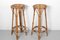 Vintage Bar Stools in Rattan and Bamboo, 1960s, Set of 2, Image 2