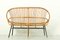 Rattan & Metal Lounge Set with Sofa, Chair and Rocking Chair from Rohé Noordwolde, 1960s, Set of 3 9