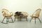 Rattan & Metal Lounge Set with Sofa, Chair and Rocking Chair from Rohé Noordwolde, 1960s, Set of 3 2