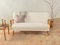 Sofa in White Teddy Upholstery, 1950s 2