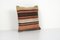 Turkish Handwoven Striped Kilim Cushion Cover, 2010s 2