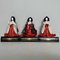 Vintage Meiji Ladies-in-Waiting Hina Dolls, Tokyo, Set of 3 1