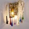 Lámpara de pared Cascade de cristal de Murano, Italia, años 90, Imagen 4