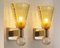 Amber Murano Glass Wall Lamps, Italy, 1990s, Set of 2 2