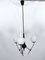 Lámpara de araña Mid-Century de tres brazos al estilo de Stilnovo, Italia, años 50, Imagen 3