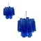 Blaue Tronchi Murano Glas Sputnik Kronleuchter von Simoeng, 2er Set 1