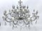 Large Mid-Century Maria Teresa Crystal and Brass Chandelier, Italy, 1940s 5