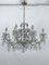 Large Mid-Century Maria Teresa Crystal and Brass Chandelier, Italy, 1940s 3