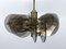 Postmodern Brass and Thick Glass Chandelier by Gino Paroldo, Italy, 1970s, Image 7