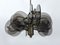 Postmodern Brass and Thick Glass Chandelier by Gino Paroldo, Italy, 1970s, Image 10