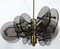 Postmodern Brass and Thick Glass Chandelier by Gino Paroldo, Italy, 1970s 8