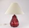 Lampe de Bureau en Verre Rouge Rubis par Vetreria Archimede pour Seguso 3