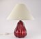 Ruby Red Glass Table Lamp by Vetreria Archimede for Seguso 3