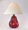 Rubinrote Tischlampe aus Glas von Vetreria Archimede für Seguso 8