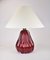 Rubinrote Tischlampe aus Glas von Vetreria Archimede für Seguso 10