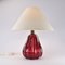 Lampe de Bureau en Verre Rouge Rubis par Vetreria Archimede pour Seguso 2