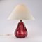 Ruby Red Glass Table Lamp by Vetreria Archimede for Seguso 2