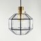 Large Mid-Century Octagonal Iron & Clear Glass Ceiling Light from Limburg, Germany, 1960s, Image 2