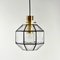 Large Mid-Century Octagonal Iron & Clear Glass Ceiling Light from Limburg, Germany, 1960s, Image 1