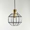 Large Mid-Century Octagonal Iron & Clear Glass Ceiling Light from Limburg, Germany, 1960s 4