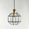 Large Mid-Century Octagonal Iron & Clear Glass Ceiling Light from Limburg, Germany, 1960s, Image 4