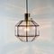 Large Mid-Century Octagonal Iron & Clear Glass Ceiling Light from Limburg, Germany, 1960s 5