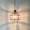 Large Mid-Century Octagonal Iron & Clear Glass Ceiling Light from Limburg, Germany, 1960s 8