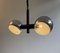 Lámpara colgante doble bola de cromo de Temde, años 70, Imagen 4