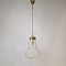 Lámpara colgante de vidrio, Italia, años 70, Imagen 2