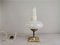 Vintage Portuguese Brass and Glass Aladdin Portable Table Lamp, 1940s, Image 2