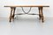 Spanish Alder and Wrought Iron Coffee Table, 1960s 3