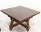 Spanish Alder Coffee Table with Alder and Leather Stools, 1960s, Set of 5 7