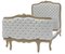 Daybed or Single Bed with Upholstered Button Back, France, Early 20th Century 2