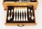 English Silver Plated Canteen Cutlery Set for 12 with Case, 1980s, Set of 142 13