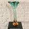 Large Green & Amber Murano Vase from Sommerso, 1960s 7