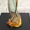 Vaso grande in vetro di Murano verde e ambra di Sommerso, anni '60, Immagine 4