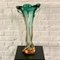 Large Green & Amber Murano Vase from Sommerso, 1960s 8
