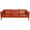 Model 2213 3-Seater Sofa in Cognac Leather with Patina by Børge Mogensen for Fredericia, 1990s, Image 1