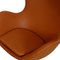 Egg Chair in Whisky-Colored Nevada Aniline Leather by Arne Jacobsen for Fritz Hansen, 1960s 9