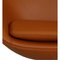 Egg Chair in Whisky-Colored Nevada Aniline Leather by Arne Jacobsen for Fritz Hansen, 1960s 6