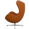 Egg Chair in Whisky-Colored Nevada Aniline Leather by Arne Jacobsen for Fritz Hansen, 1960s 4