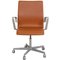 Oxford Office Chair in Walnut Aniline Leather by Arne Jacobsen, 2000s 1
