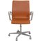 Oxford Office Chair in Walnut Aniline Leather by Arne Jacobsen, 2000s, Image 1