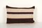 Oblong Anatolian Handmade Organic Striped Wool Lumbar Cushion Cover 1