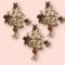 Large Floral Murano Glass Tole Sconces, 1970s, Set of 3, Image 17