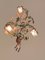 Large Floral Murano Glass Tole Sconces, 1970s, Set of 3 18