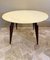 Round Table with Curved Wooden Base and Marble Top, Italy, 1950s 2